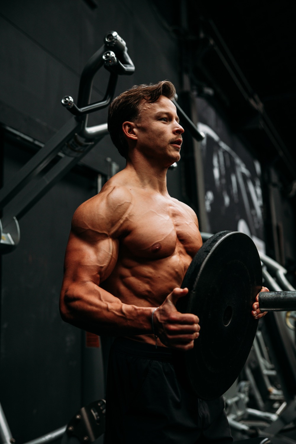 Jason Prins tijdens een training in de gym